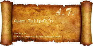 Auer Tulipán névjegykártya